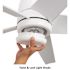 Seasons Vega 54" Matte White Remote Controlled Indoor/Outdoor Ceiling Fan With Light And Matte White (5-Blade)