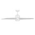 Seasons Vega 54" Matte White Remote Controlled Indoor/Outdoor Ceiling Fan With Light And Matte White (5-Blade)