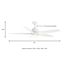 Seasons Vega 54" Matte White Remote Controlled Indoor/Outdoor Ceiling Fan With Light And Matte White (5-Blade)