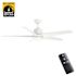 Seasons Vega 54" LED Ceiling Fan With Remote, Indoor/Outdoor, Matte White