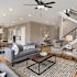 Seasons Rexburg 52" Matte Black Indoor Ceiling Fan With Light and Reversible Seasoned Wood/Espresso Blades (5-Blade)