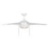 Seasons Bryza 52" Matte White Indoor/Outdoor Ceiling Fan With Light and Matte White Blades (5-Blade)