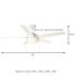Seasons Bryza 52" Matte White Indoor/Outdoor Ceiling Fan With Light and Matte White Blades (5-Blade)