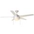 Seasons Bryza 52" Matte White Indoor/Outdoor Ceiling Fan With Light and Matte White Blades (5-Blade)