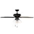 Seasons Wickford 52" Matte Black Indoor Ceiling Fan With Light and Reversible Matte Black/Natural Oak Blades (5-Blade)