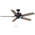 Seasons Wickford 52" Matte Black Indoor Ceiling Fan With Light and Reversible Matte Black/Natural Oak Blades (5-Blade)