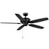 Seasons Wickford 52" Matte Black Indoor Ceiling Fan With Light and Reversible Matte Black/Natural Oak Blades (5-Blade)