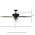Seasons Wickford 52" Matte Black Indoor Ceiling Fan With Light and Reversible Matte Black/Natural Oak Blades (5-Blade)