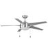 Seasons Bryza 52" Brushed Nickel Indoor/Outdoor Ceiling Fan With Light and Silver Blades (5-Blade)