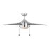 Seasons Bryza 52" Brushed Nickel Indoor/Outdoor Ceiling Fan With Light and Silver Blades (5-Blade)