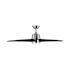 Seasons Vega 54" Brushed Nickel Remote Controlled Indoor/Outdoor Ceiling Fan With Light and Matte Black Blades (5-Blade)