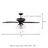 52" LED CEILING FAN IND ORB