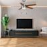 Seasons Vega 44" Brushed Nickel Indoor/Outdoor Ceiling Fan With Light And Reversible Walnut / Espresso (5-Blade)