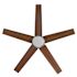Seasons Vega 44" Brushed Nickel Indoor/Outdoor Ceiling Fan With Light And Reversible Walnut / Espresso (5-Blade)