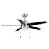 Seasons Vega 44" Brushed Nickel Indoor/Outdoor Ceiling Fan With Light And Reversible Walnut / Espresso (5-Blade)