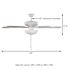 Seasons Rexburg 52" Matte White Indoor Ceiling Fan With Light and Reversible Matte White/Natural Oak Blades (5-Blade)