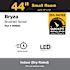 Seasons Bryza 44" Brushed Nickel Indoor Ceiling Fan With Light and Matte Black Blades (5-Blade)