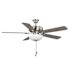 Seasons Rexburg 52" Brushed Nickel Indoor Ceiling Fan With Light and Reversible Gray Wash/Espresso Blades (5-Blade)