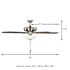 Seasons Rexburg 52" Brushed Nickel Indoor Ceiling Fan With Light and Reversible Gray Wash/Espresso Blades (5-Blade)