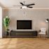 Seasons Rexburg 52" Brushed Nickel Indoor Ceiling Fan With Light and Reversible Gray Wash/Espresso Blades (5-Blade)