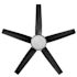 Seasons Bryza 52" Brushed Nickel Indoor/Outdoor Ceiling Fan With Light and Matte Black Blades (5-Blade)