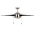 Seasons Bryza 52" Brushed Nickel Indoor/Outdoor Ceiling Fan With Light and Matte Black Blades (5-Blade)