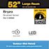 Seasons Bryza 52" Brushed Nickel Indoor/Outdoor Ceiling Fan With Light and Matte Black Blades (5-Blade)