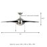Seasons Bryza 52" Brushed Nickel Indoor/Outdoor Ceiling Fan With Light and Matte Black Blades (5-Blade)
