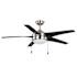 Seasons Bryza 52" Brushed Nickel Indoor/Outdoor Ceiling Fan With Light and Matte Black Blades (5-Blade)