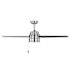 Seasons Searcy 52" Brushed Nickel Indoor/Outdoor Ceiling Fan With Matte Black/Deep Silver Reversible Blades (3-Blade)