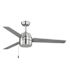 Seasons Searcy 52" Brushed Nickel Indoor/Outdoor Ceiling Fan With Matte Black/Deep Silver Reversible Blades (3-Blade)