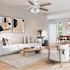 Seasons Wickford 52" Matte White Indoor Ceiling Fan With Light and Reversible Matte White/Bleached Elm Blades (5-Blade)