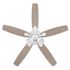 Seasons Wickford 52" Matte White Indoor Ceiling Fan With Light and Reversible Matte White/Bleached Elm Blades (5-Blade)