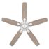 Seasons Wickford 52" Matte White Indoor Ceiling Fan With Light and Reversible Matte White/Bleached Elm Blades (5-Blade)