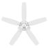 Seasons Wickford 52" Matte White Indoor Ceiling Fan With Light and Reversible Matte White/Bleached Elm Blades (5-Blade)