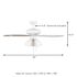 Seasons Wickford 52" Matte White Indoor Ceiling Fan With Light and Reversible Matte White/Bleached Elm Blades (5-Blade)