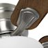 Seasons Callistoga 44" Brushed Nickel Indoor Ceiling Fan With Light and Reversible Dark Maple/Matte Black Blades (5-Blade)