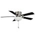 Seasons Callistoga 44" Brushed Nickel Indoor Ceiling Fan With Light and Reversible Dark Maple/Matte Black Blades (5-Blade)