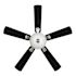 Seasons Callistoga 44" Brushed Nickel Indoor Ceiling Fan With Light and Reversible Dark Maple/Matte Black Blades (5-Blade)