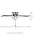 Seasons Callistoga 44" Brushed Nickel Indoor Ceiling Fan With Light and Reversible Dark Maple/Matte Black Blades (5-Blade)