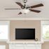 Seasons Tarisa 44" Brushed Nickel Indoor Ceiling Fan With Light and Reversible Maple/Walnut Blades (5-Blade)