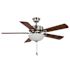 Seasons Tarisa 44" Brushed Nickel Indoor Ceiling Fan With Light and Reversible Maple/Walnut Blades (5-Blade)