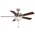 Seasons Tarisa 44" Brushed Nickel Indoor Ceiling Fan With Light and Reversible Maple/Walnut Blades (5-Blade)