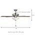 Seasons Tarisa 44" Brushed Nickel Indoor Ceiling Fan With Light and Reversible Maple/Walnut Blades (5-Blade)