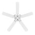 Seasons Montara 52" Matte White Indoor Ceiling Fan With Light and Reversible Natural Washed Oak/Matte White Blades (5-Blade)