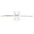 Seasons Montara 52" Matte White Indoor Ceiling Fan With Light and Reversible Natural Washed Oak/Matte White Blades (5-Blade)