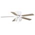 Seasons Montara 52" Matte White Indoor Ceiling Fan With Light and Reversible Natural Washed Oak/Matte White Blades (5-Blade)