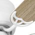 Seasons Montara 52" Matte White Indoor Ceiling Fan With Light and Reversible Natural Washed Oak/Matte White Blades (5-Blade)