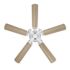 Seasons Montara 52" Matte White Indoor Ceiling Fan With Light and Reversible Natural Washed Oak/Matte White Blades (5-Blade)