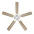 Seasons Montara 52" Matte White Indoor Ceiling Fan With Light and Reversible Natural Washed Oak/Matte White Blades (5-Blade)